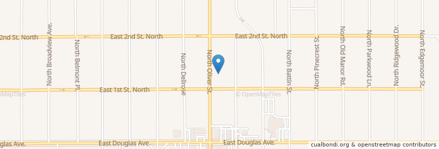 Mapa de ubicacion de Hyde Magnet School en États-Unis D'Amérique, Kansas, Sedgwick County, Wichita.