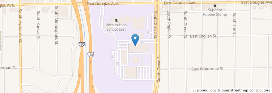Mapa de ubicacion de Wichita Area Technical College - Schweiter Center Campus en Amerika Birleşik Devletleri, Kansas, Sedgwick County, Wichita.