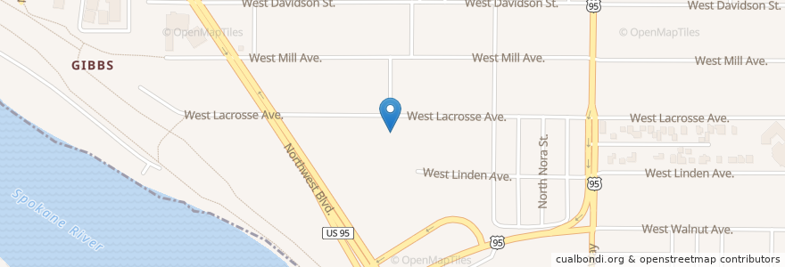 Mapa de ubicacion de Winton Elementary School en アメリカ合衆国, アイダホ州, Kootenai County, Coeur D'Alene.