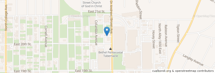 Mapa de ubicacion de Mount Lebanon Baptist Church en United States, Indiana, Indianapolis.