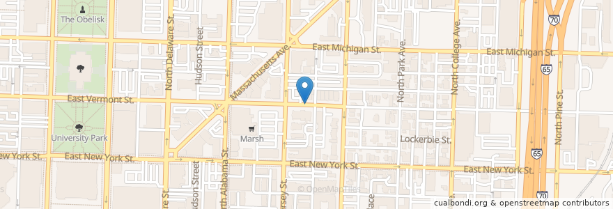 Mapa de ubicacion de Saint Mary Roman Catholic Church en United States, Indiana, Indianapolis.