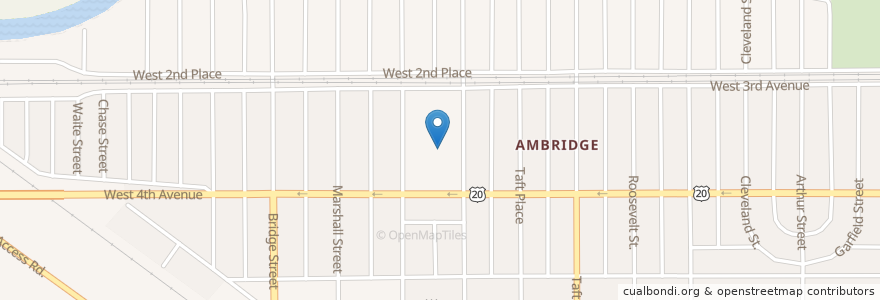Mapa de ubicacion de Ambridge Elementary School en Amerika Syarikat, Indiana, Lake County, Gary.