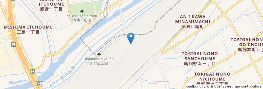 Mapa de ubicacion de 摂津市 en 일본, 오사카부, 摂津市.