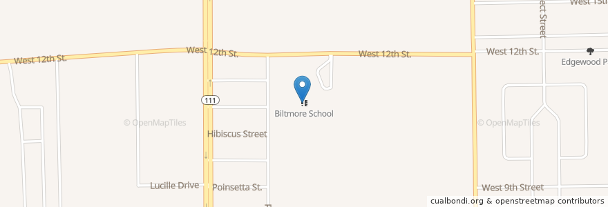Mapa de ubicacion de Biltmore School en Amerika Birleşik Devletleri, Florida, Duval County, Jacksonville.