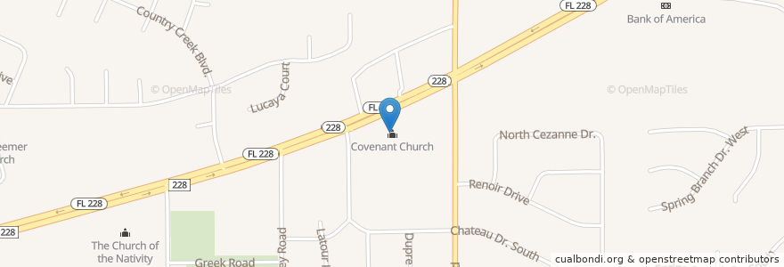 Mapa de ubicacion de Covenant Church en Amerika Birleşik Devletleri, Florida, Duval County, Jacksonville.