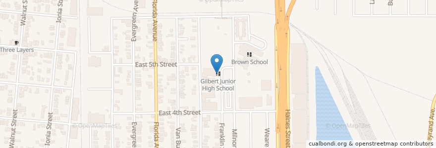 Mapa de ubicacion de Gilbert Junior High School en United States, Florida, Duval County, Jacksonville.