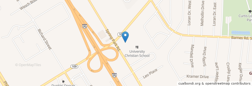Mapa de ubicacion de Love Grove Church en États-Unis D'Amérique, Floride, Comté De Duval, Jacksonville.