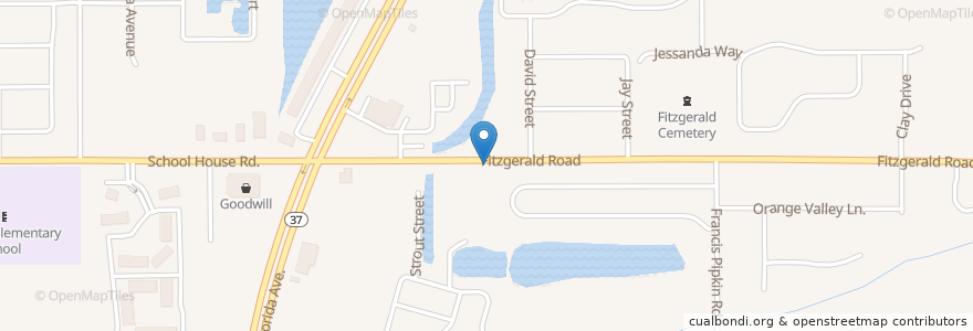Mapa de ubicacion de Medulla Cemetery en Vereinigte Staaten Von Amerika, Florida, Polk County.