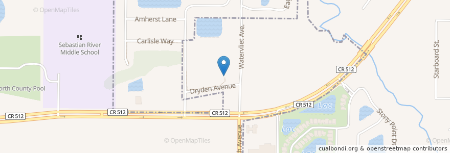 Mapa de ubicacion de Old Sebastian Cemetery en Amerika Syarikat, Florida, Indian River County.