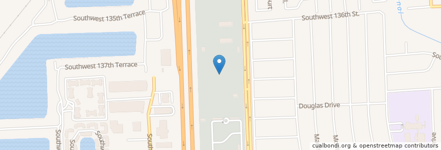 Mapa de ubicacion de Pine Lawn Memorial Cemetery en Amerika Syarikat, Florida, Miami-Dade County.
