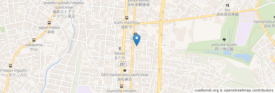 Mapa de ubicacion de 立正佼成会 en Jepun, 静岡県, 浜松市, 中区.
