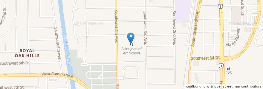 Mapa de ubicacion de Saint Joan of Arc School en Verenigde Staten, Florida, Palm Beach County, Boca Raton.