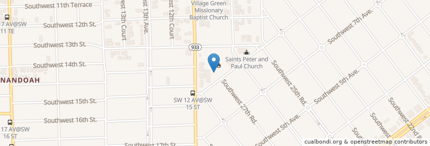 Mapa de ubicacion de Saints Peter en Amerika Syarikat, Florida, Miami-Dade County, Miami.