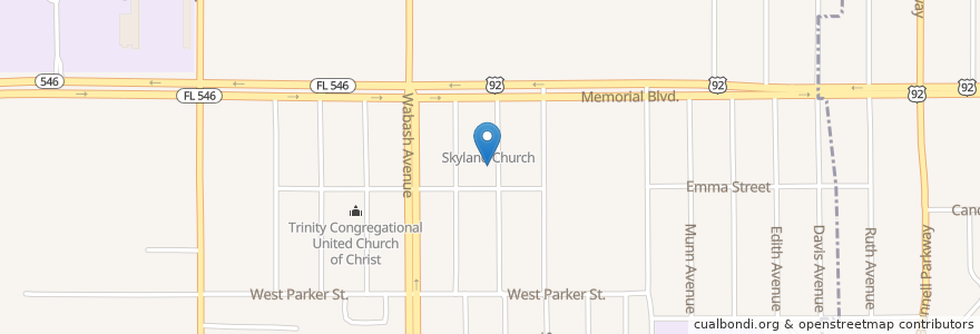 Mapa de ubicacion de Iglesia Primera Bautista de Salvacion en アメリカ合衆国, フロリダ州, Polk County.