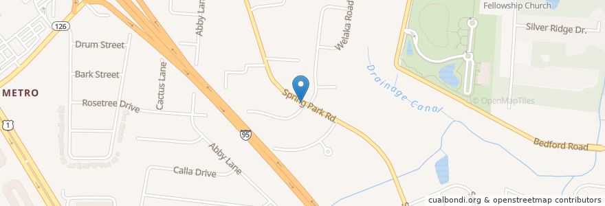 Mapa de ubicacion de Spring Park Church en アメリカ合衆国, フロリダ州, デュバル郡, ジャクソンビル.