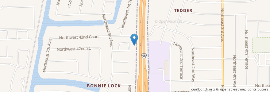Mapa de ubicacion de Tedder School en Amerika Syarikat, Florida, Broward County, Deerfield Beach.