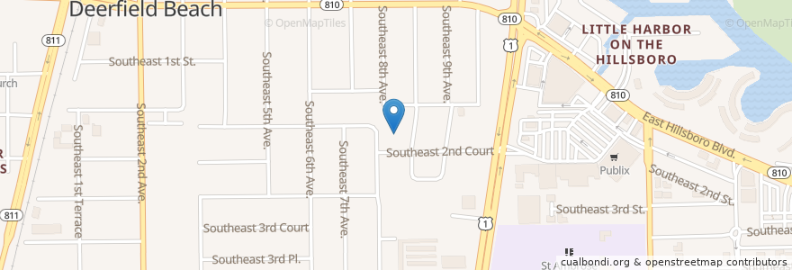 Mapa de ubicacion de Trinity Church en Amerika Birleşik Devletleri, Florida, Broward County, Deerfield Beach.