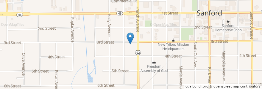 Mapa de ubicacion de Westside School en Соединённые Штаты Америки, Флорида, Seminole County, Sanford.