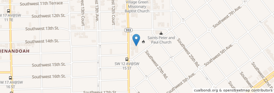Mapa de ubicacion de Saints Peter and Paul School en Vereinigte Staaten Von Amerika, Florida, Miami-Dade County, Miami.