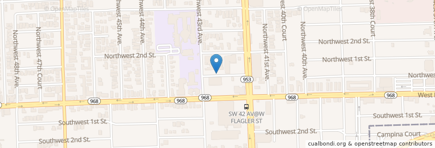 Mapa de ubicacion de Kinloch Park Elementary School en 美利坚合众国/美利堅合眾國, 佛罗里达州/佛羅里達州, 迈阿密-戴德县/邁亞美戴德縣/邁阿密-戴德郡, 迈阿密/邁阿密.