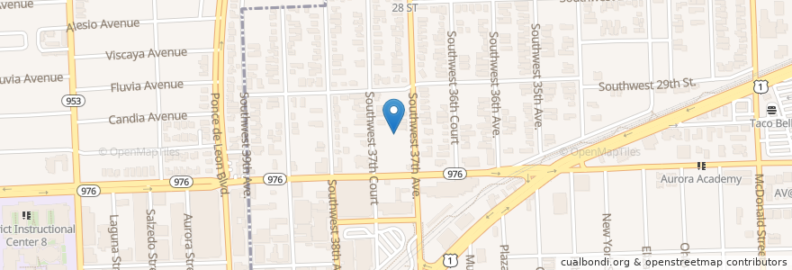 Mapa de ubicacion de Frances S Tucker Elementary School en Vereinigte Staaten Von Amerika, Florida, Miami-Dade County, Miami.
