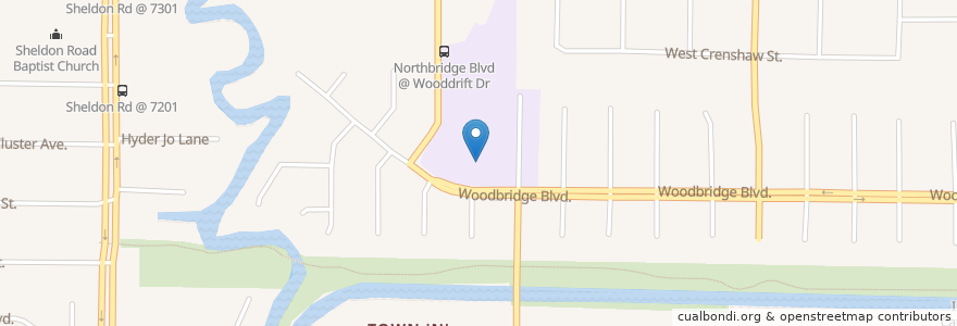 Mapa de ubicacion de Woodbridge Elementary School en Соединённые Штаты Америки, Флорида, Hillsborough County.