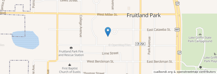 Mapa de ubicacion de Fruitland Park Elementary School en États-Unis D'Amérique, Floride, Lake County, Fruitland Park.