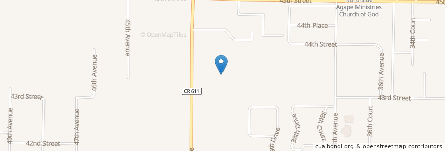 Mapa de ubicacion de Clemans Elementary School en United States, Florida, Indian River County.
