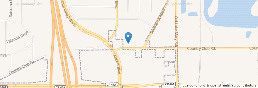 Mapa de ubicacion de Calvary Baptist Church of Lake Mary en United States, Florida, Seminole County.