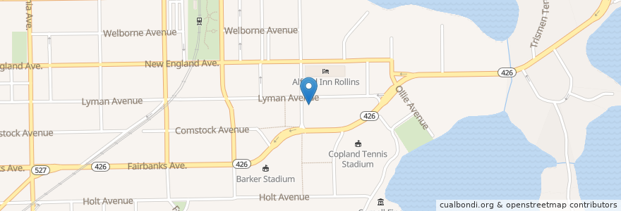 Mapa de ubicacion de All Saints Episcopal Church en Stati Uniti D'America, Florida, Contea Di Orange, Winter Park.