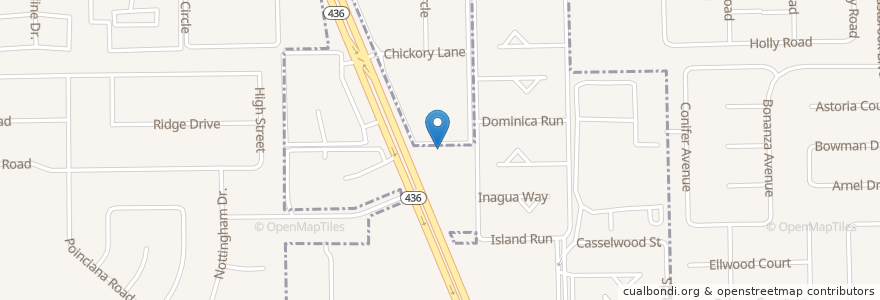 Mapa de ubicacion de First Church of God en الولايات المتّحدة الأمريكيّة, فلوريدا, Seminole County, Casselberry.