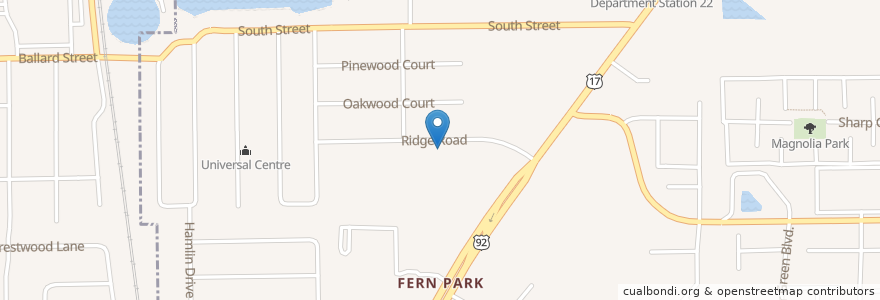 Mapa de ubicacion de Prairie Lake Baptist Church en Соединённые Штаты Америки, Флорида, Seminole County.