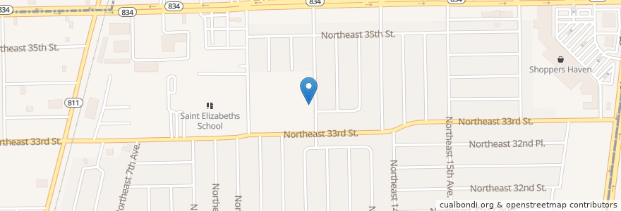 Mapa de ubicacion de North Pompano Baptist Preschool en 미국, 플로리다주, Broward County, Pompano Beach.