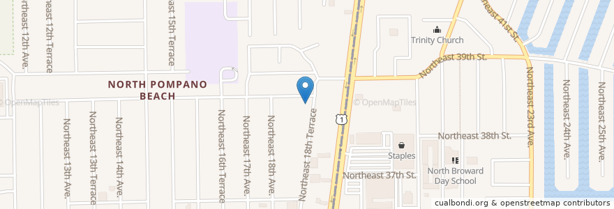 Mapa de ubicacion de First Christian Church Day School en Amerika Syarikat, Florida, Broward County, Pompano Beach.