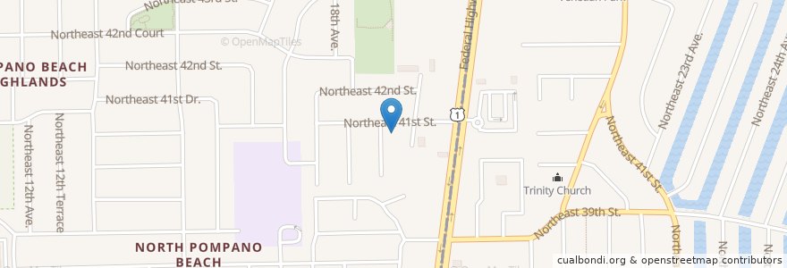 Mapa de ubicacion de Hope Lutheran en United States, Florida, Broward County, Pompano Beach.