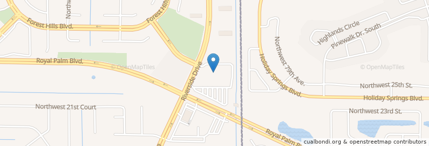 Mapa de ubicacion de Coral Springs Christian School en Amerika Syarikat, Florida, Broward County, Coral Springs.