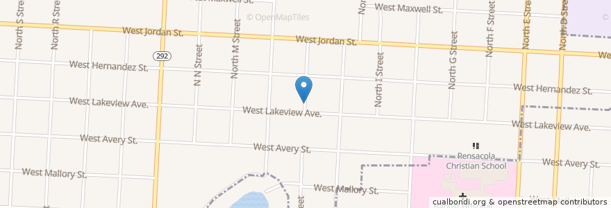 Mapa de ubicacion de Cedar Grove Baptist Church en United States, Florida, Escambia County.