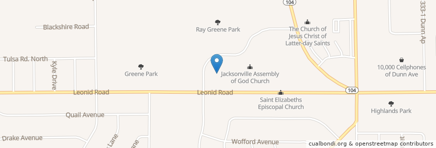 Mapa de ubicacion de Saint Martins Early Learning Center en Estados Unidos Da América, Flórida, Condado De Duval, Jacksonville.