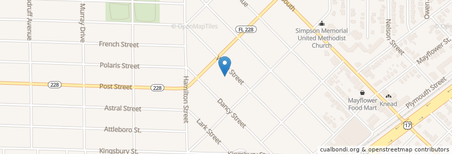 Mapa de ubicacion de Murray Hill Baptist Church Kindergarten en Amerika Syarikat, Florida, Duval County, Jacksonville.