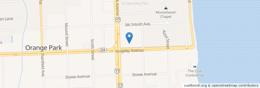 Mapa de ubicacion de Grace Episcopal Day School en الولايات المتّحدة الأمريكيّة, فلوريدا, Clay County, Orange Park.
