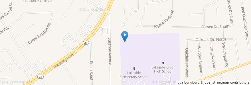 Mapa de ubicacion de Andromeda Kindergarten and Day Care en Estados Unidos De América, Florida, Clay County.