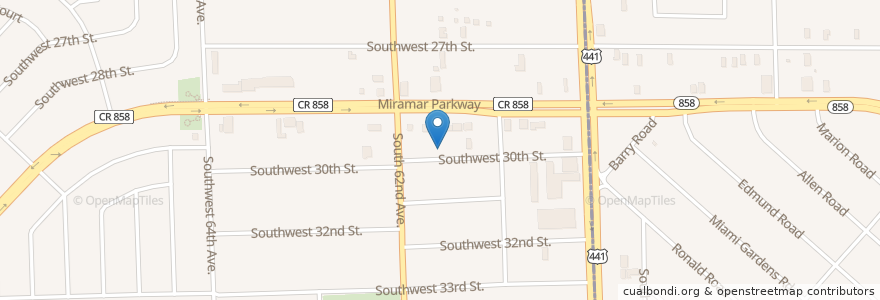Mapa de ubicacion de Full Service School en アメリカ合衆国, フロリダ州, Broward County, Miramar.