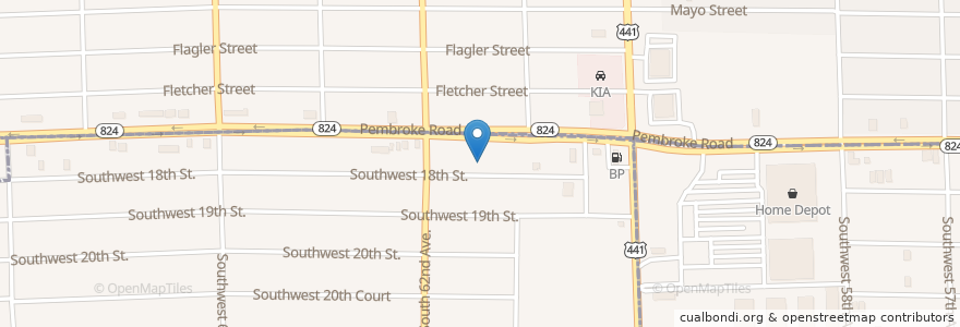 Mapa de ubicacion de Angels Corner School en Amerika Syarikat, Florida, Broward County, Miramar.