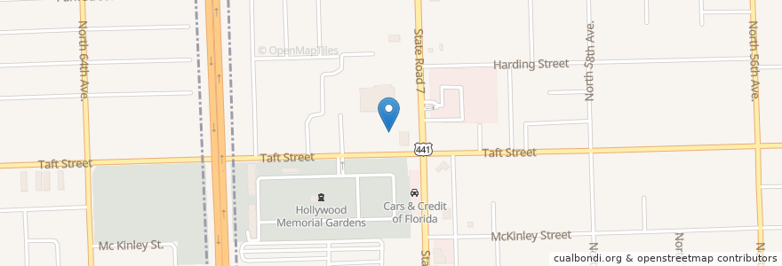 Mapa de ubicacion de Hollywood Christian School en 미국, 플로리다주, Broward County, Hollywood.