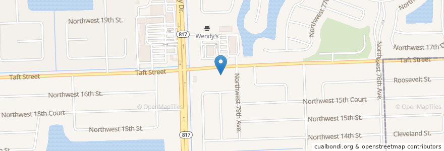 Mapa de ubicacion de Alpha Day School en Соединённые Штаты Америки, Флорида, Broward County, Pembroke Pines.
