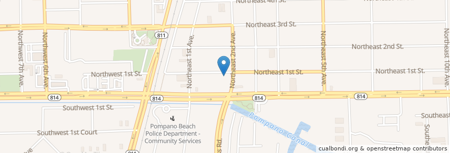 Mapa de ubicacion de First Baptist Preschool en United States, Florida, Broward County, Pompano Beach.
