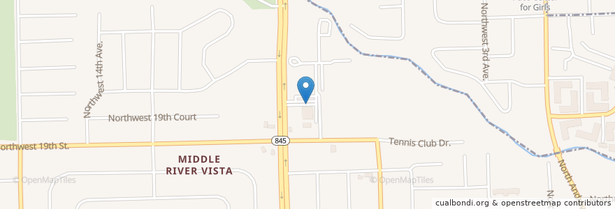 Mapa de ubicacion de Faith Christian Academy en Stati Uniti D'America, Florida, Broward County, Fort Lauderdale.