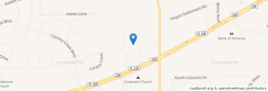 Mapa de ubicacion de Church of the Lord Jesus Christ of the Apostolic Faith en 미국, 플로리다주, Duval County, 잭슨빌.