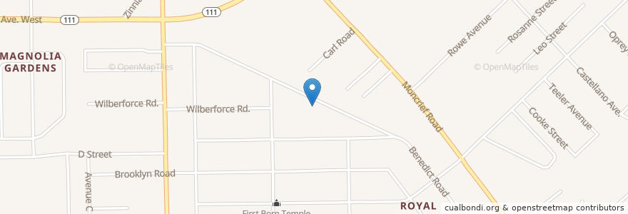Mapa de ubicacion de Apostolic Church of God in Christ en Amerika Syarikat, Florida, Duval County, Jacksonville.