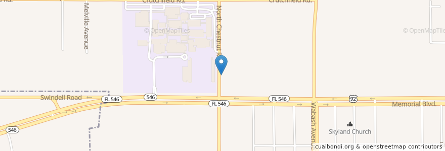Mapa de ubicacion de Kathleen Baptist Church en 미국, 플로리다주, Polk County.